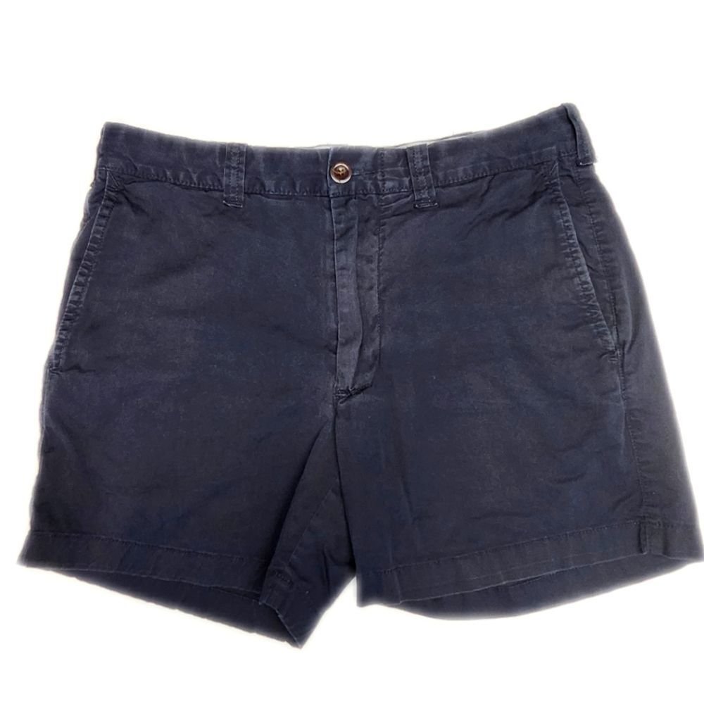 J. Crew Stretch navy blue 98% cotton zipper fly shorts, size 30 waist